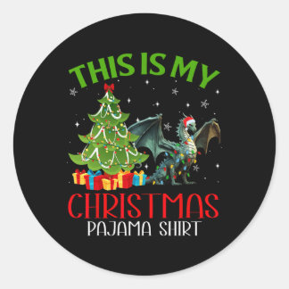 Det här är min drakjulkristma Julafton... Runt Klistermärke