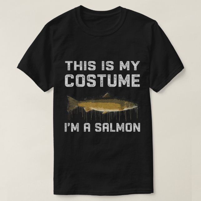 Det här är min dräkt Im en Salmon Halloween Costum T Shirt (Design framsida)