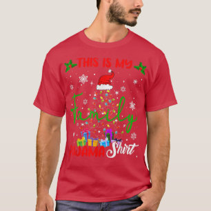 Det här är min familj Pajama Julafton Träd Ljus Sa T Shirt