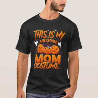 Det här är min Fantastisk Mamma-dräkt Halloween Pu T Shirt
