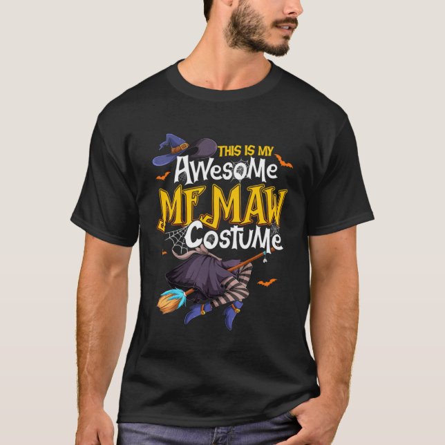Det här är min Fantastisk Memaw Costume Witch Vibe T Shirt (Framsida)