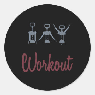 Det här är min favoritworkout med Corkskruv Vin öp Runt Klistermärke
