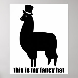 Det här är min Finare Hat Llama-Poster Poster