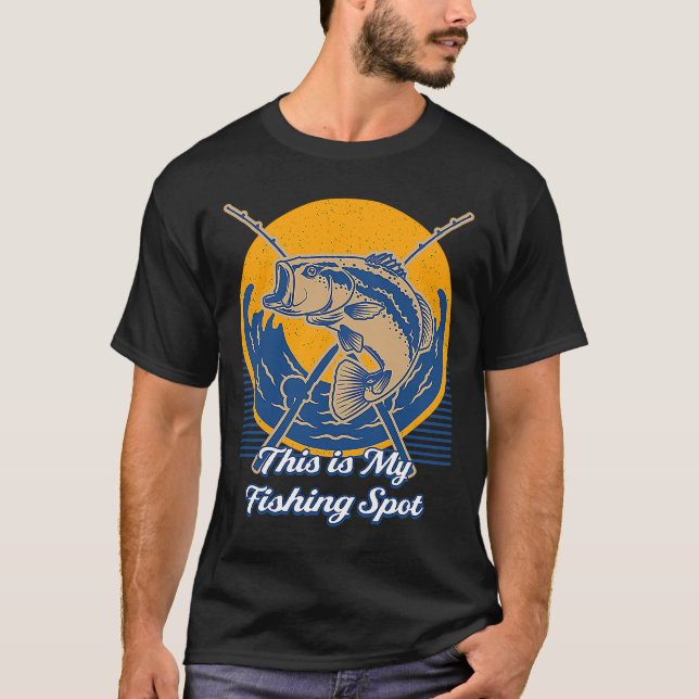 Det här är min fiskeplats Hunter Boa T Shirt (Framsida)