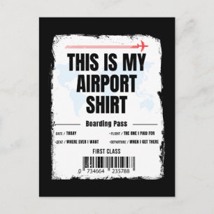 Det här är min flygplats Shirt Family Travel Helg Vykort