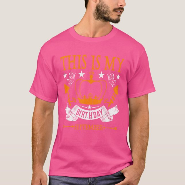 Det här är min födelsedag September födelsedag T Shirt (Framsida)