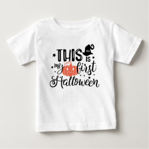 Det här är min första Halloween Pumpkin Baby T Shirt