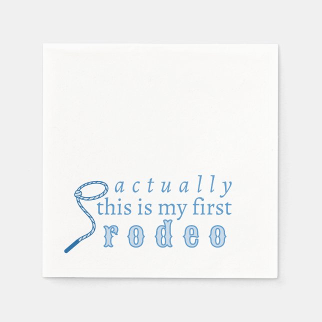 Det här är min första rodeo-födelsedag pappersservett (Framsidan)