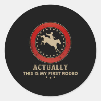 Det här är min första Rodeo Horse Riding Runt Klistermärke