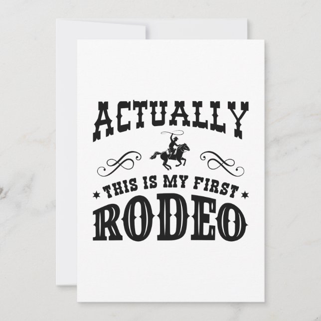 Det här är min första rodeo tack kort (Framsida)