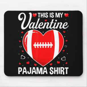 Det här är min fotboll är min Valentine Pajama Rol Musmatta