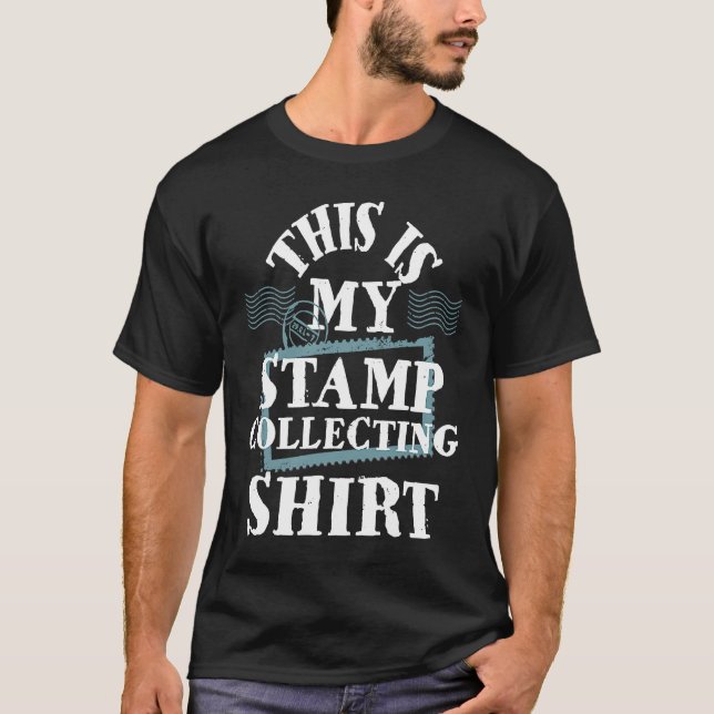 Det här är min Frimärke som samlar filatelis T Shirt (Framsida)
