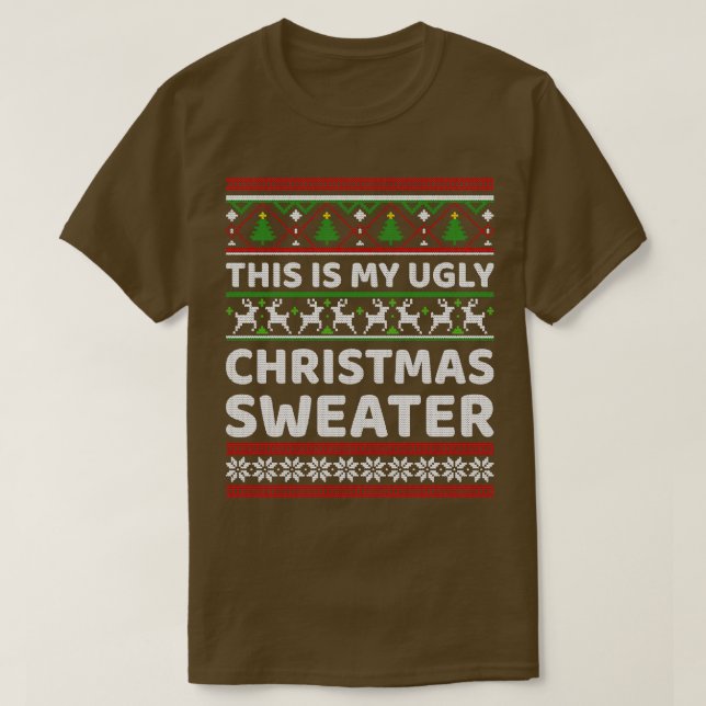 Det här är min ful christmas mönster t shirt (Design framsida)