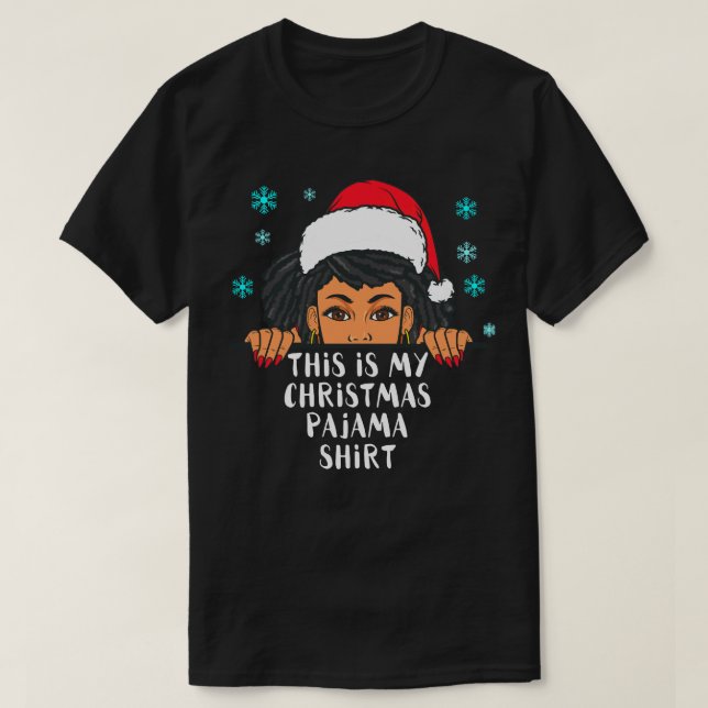 Det här är min fula christmas Svart sista flicka T Shirt (Design framsida)