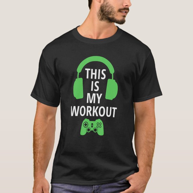 DET HÄR ÄR MIN GAMLA WORKOUT-spelardesign T Shirt (Framsida)