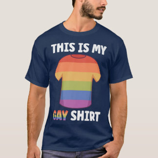 Det här är min Gay Shirt LGBTQ Ally Rainbow Flagga T Shirt