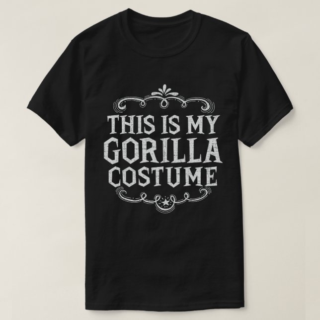 Det här är min Gorilla Funny Lazy Halloween Costum T Shirt (Design framsida)