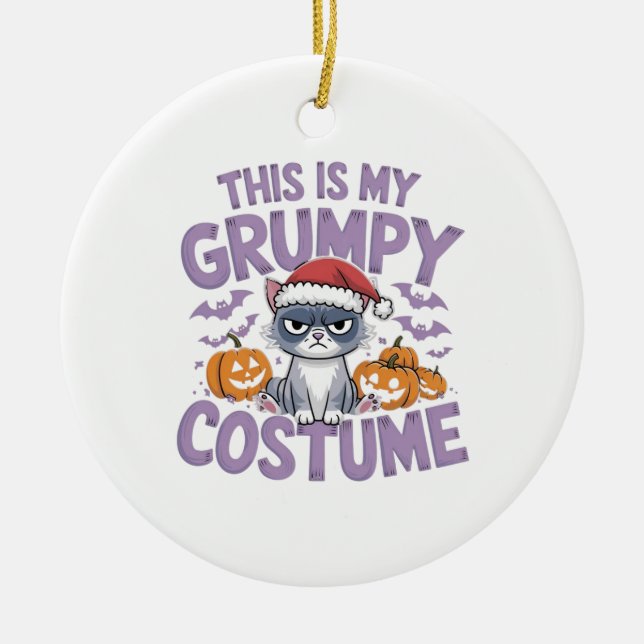Det här är min grumpy Costume-funny design för Vux Julgransprydnad Keramik (Framsidan)