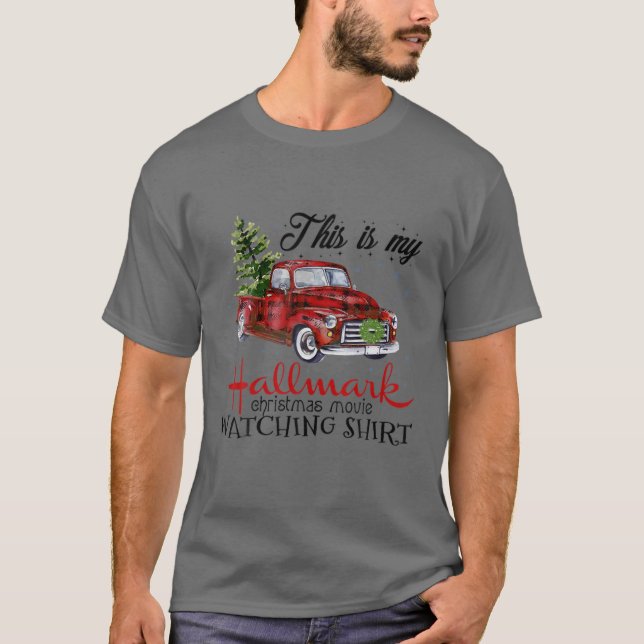 Det här är min hallmãrks film som tittar på jul t shirt (Framsida)