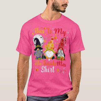 Det här är min Hallothanksmas Shirt tre Gnomes Lyc T