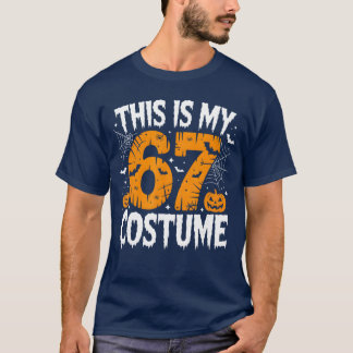 Det här är min Halloween 67-kostym Lazy Brainrot M T Shirt