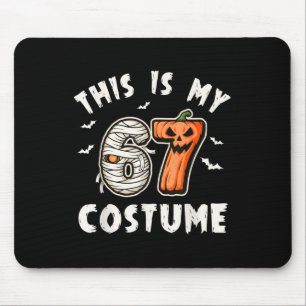 Det här är min Halloween 67-kostym nummer 6 7 Meme Musmatta