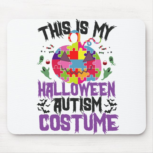 Det här är min Halloween Autism Costume Awareness Musmatta (Framsidan)