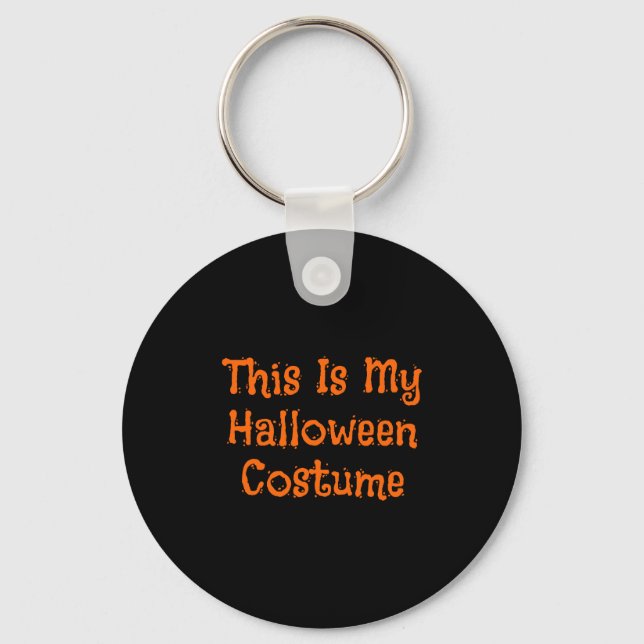 Det här är min Halloween-dräkt - Coola Halloween Nyckelring (Framsida)