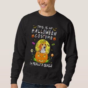 Det här är min Halloween-kostym, jag är verkligen  Lång Ärmad Tröja