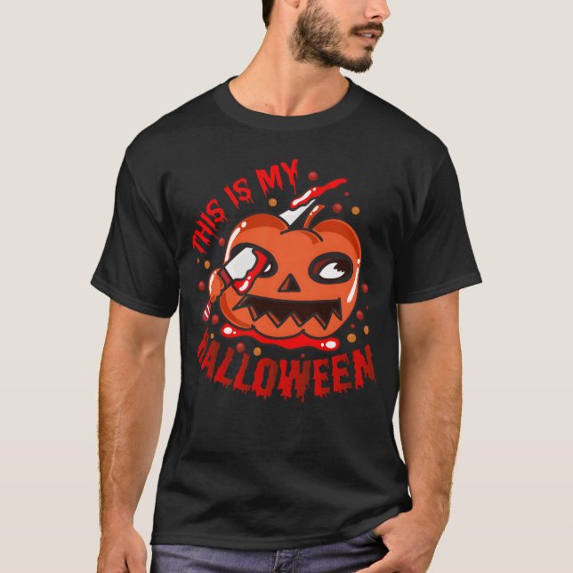 Det här är min Halloweencute pumpkins Halloween 20 T Shirt (Framsida)