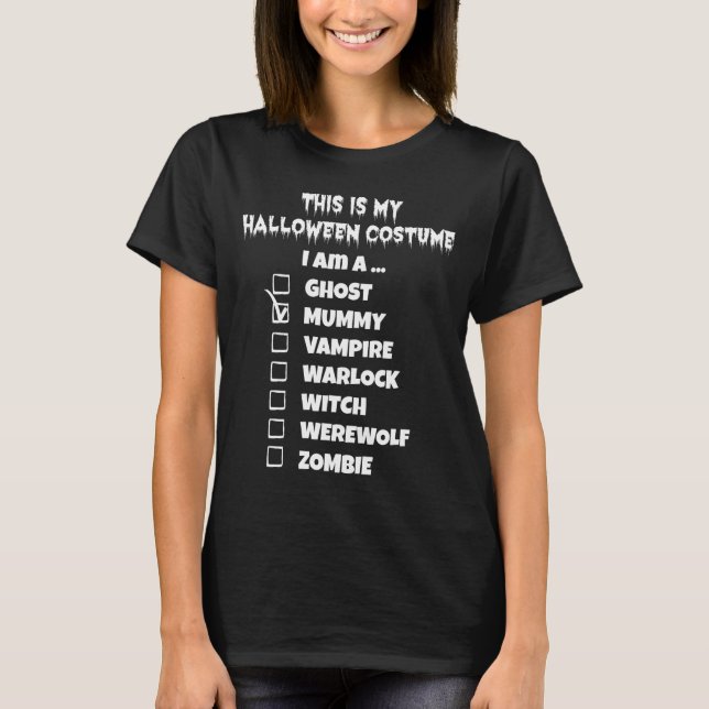 Det här är min halloweenkostym - bockad Mummie T-shirt (Framsida)
