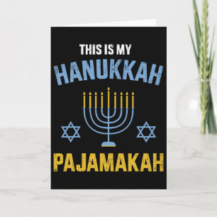 Det här är min Hanukkah-Pajamakah för judisk jul Kort