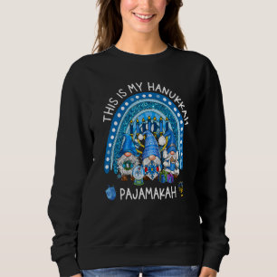Det här är min Hanukkah Pajamakah Gnome Menorah Ch T Shirt