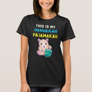 Det här är min Hanukkah Pajamakah Jewish Menorah C T Shirt