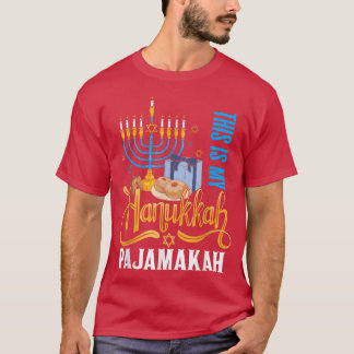 Det här är min Hanukkah Pajamakah Menorah judish T Shirt