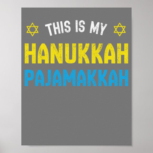 Det här är min Hanukkah Pajamakkah, Lusj Lycklig H Poster (Framsidan)