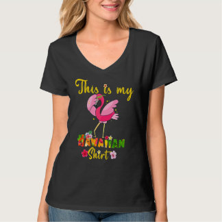 Det här är min Hawaiianska Blommigt Flamingo Flowe T Shirt