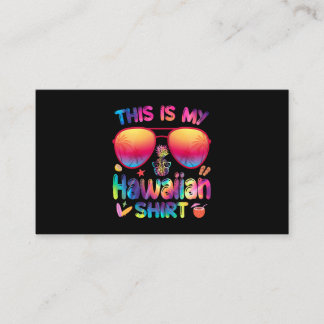 Det här är min hawaiiska Shirt Luau Aloha Hawaii B Visitkort