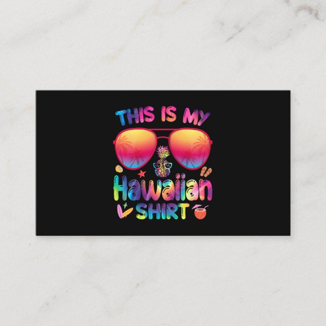 Det här är min hawaiiska Shirt Luau Aloha Hawaii B Visitkort (Framsida)