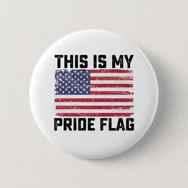 Det här är min HBTQ-flagga USA Knapp (Framsida)