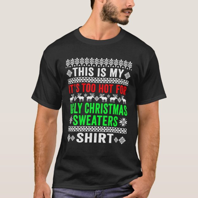 Det här är min Hett för den vackra julsötaren T Shirt (Framsida)