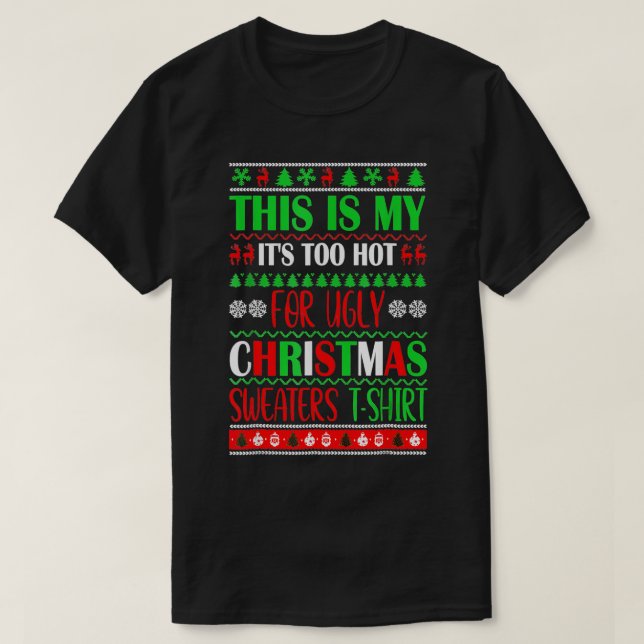 Det här är min Hett för den vackra julsötaren T Shirt (Design framsida)