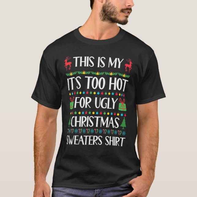 Det här är min Hett för den vackra julsötaren T Shirt (Framsida)