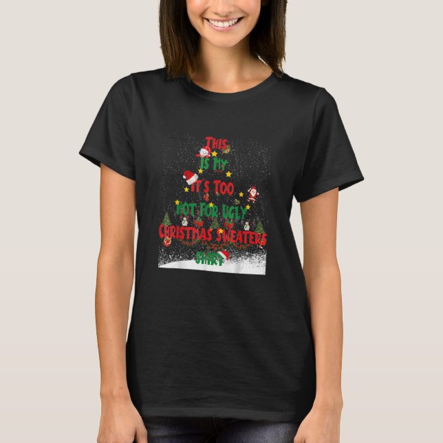 Det här är min Hett för den vackra julsötaren T Shirt (Framsida)