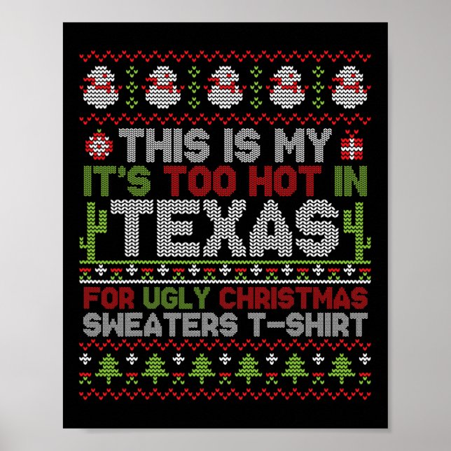 Det här är min Hett i Texas för Ugly Christma Poster (Framsidan)