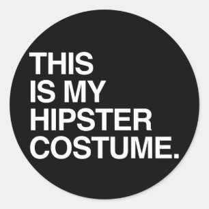 DET HÄR ÄR MIN HIPSTER-KOSTUM RUNT KLISTERMÄRKE