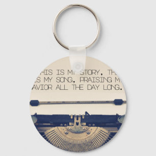 Det här är min historia Christian Music Keychain Nyckelring
