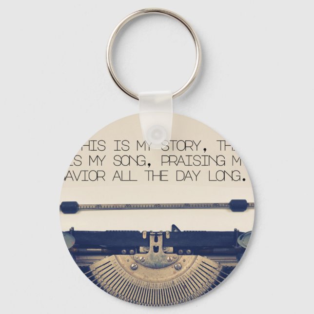 Det här är min historia Christian Music Keychain Nyckelring (Framsida)