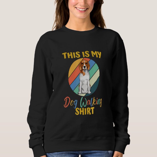 Det här är min hund som går Beagle 02 T Shirt (Framsida)