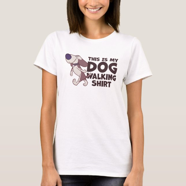 Det här är min Hund som går färd med Tecknad hund T Shirt (Framsida)